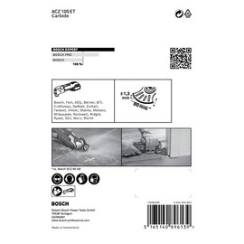 Bosch Expert Acz 105 Meat 1 Starlock Segment Saw 2608664208