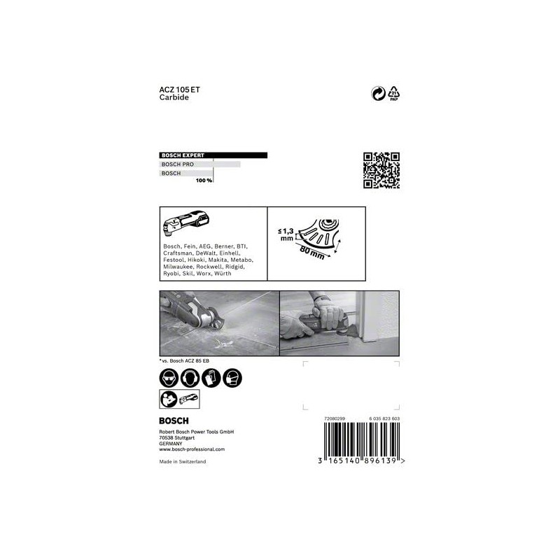 Bosch Expert Acz 105 Meat 1 Starlock Segment Saw 2608664208