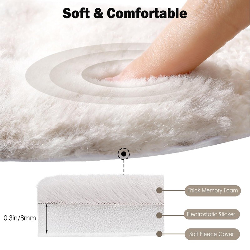 Thick and Warm Plush Toilet Seat Cover – Washable, Reusable