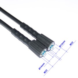 XZT 25FT 1/4-inch High Pressure Washer Hose with Adapter,3000PSI Extension Hose for most pressure washer