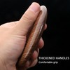 One Piece Smooth Sandalwood Wooden Hair Comb Half Moon Shape