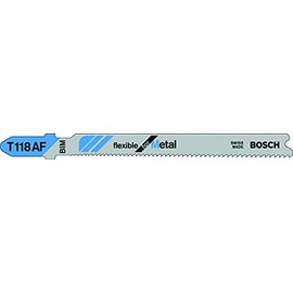 Bosch Professional 5x Jigsaw Blade T 118 A Basic for Metal (for Steel sheets, Accessories Jigsaw)
