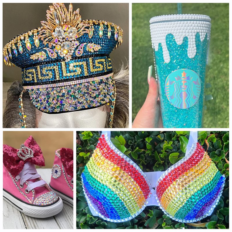 Briskbloom 3000PCS SS16 4mm Resin Flatback Rhinestone, Emerald/Dark Green Flatback