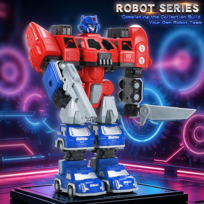 BananMelonBM Magnet Transforming Robot 8-in-1, Robot Toys for Kids 3-5,