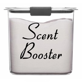 Scent Booster 3.5w x 3h Label | Laundry Room Organization | Die Cut Vinyl Decal | Black Retro Font (Sticker Only)