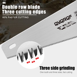 QYQRQF 14 Inch Hand Saw, Heavy Duty Wood Saw with Ergonomical Handle Rust-proof Handsaw for Sawing Pruning Gardening Wood Plastic and Drywall (orange)