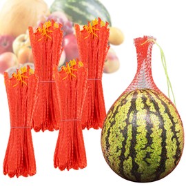 MAQIHAN 40pcs Watermelon Nets - Melon Nets Melon Hammock Heavy Duty Watermelon Net for Garden Reusable Cantaloupes Mesh Bags Hammock for Trellis Cradle(17.7inch,Red)