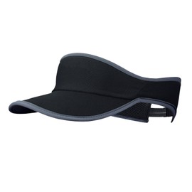 Sports Sun Visor Hats Adjustable Empty Top Cap Baseball Running Golf Tennis Visor Hat for Women and Men Black