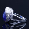 Viyuroyk 925 Silver Fashion Angel Wings Set Sapphire Ring Fashion