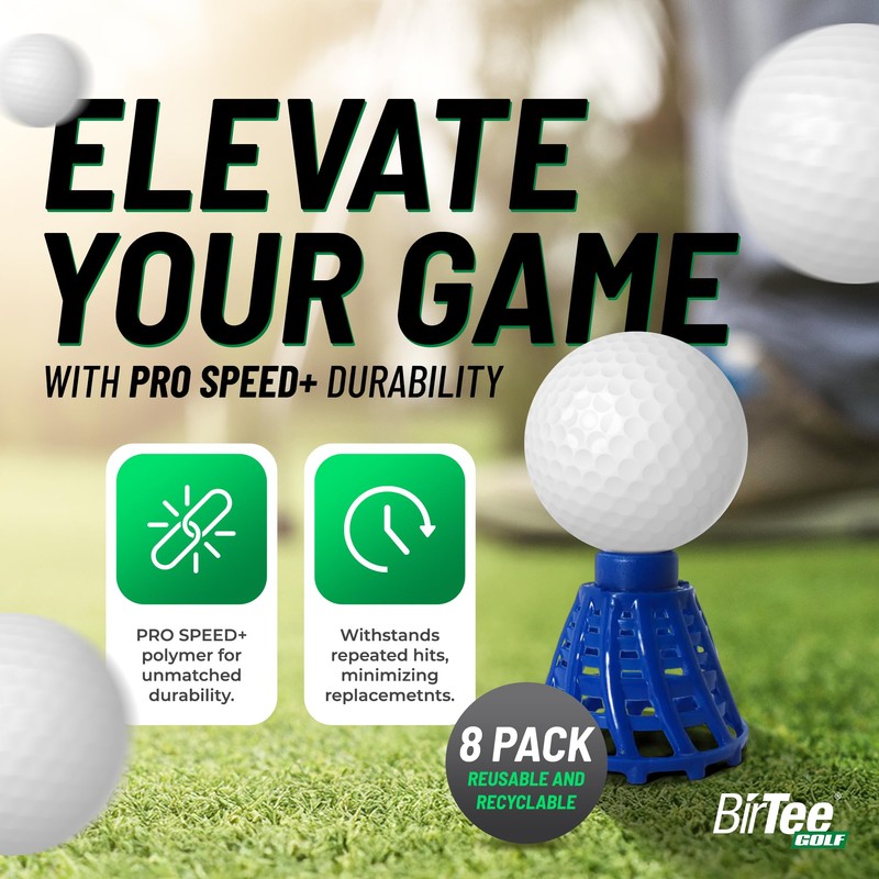 BirTee Golf Tees - PRO Speed Plus with Flexibility &