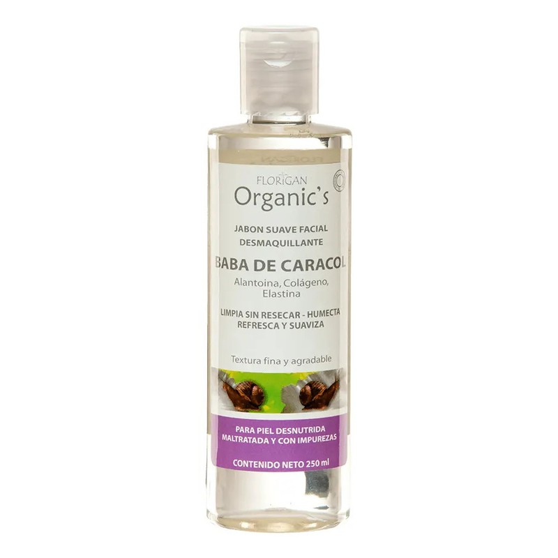 Jabon Facial Desmaquillante Baba De Caracol Florigan 250 mL