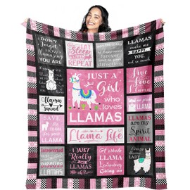 Mcurore Llama Gifts Blanket 60"x50", Llama Gifts for Women Girls Llama Lovers Mom, Alpaca Blanket, Llama Decor, Alpaca Gifts, Llama Blanket, Llama Lover Gifts, Best Funny Llama Gifts