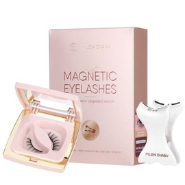 Mlen Diary Magnetic Eyelashes, Magnetic Lashes kit, Reusable False Eyelashes Without Eyeliner, Upgraded 3D Dual Magnetic Eyelashes (05 Manga Doll)