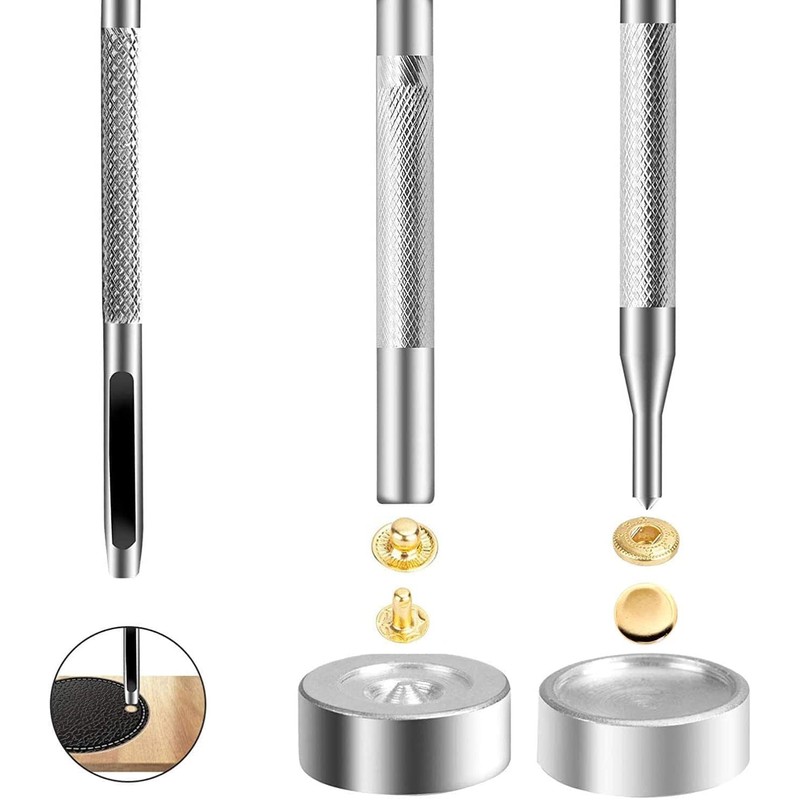 24 Sets Press Studs Set, Basicon Brass Press Studs Diameter