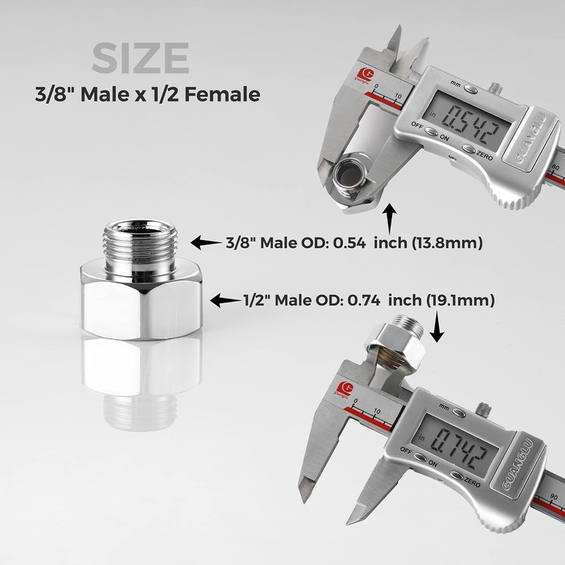 Water Line Adapter, 4 PCS Pipe Fittings in 1/2" Female