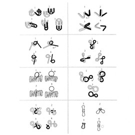 Yosoo 8 unids/Set Alambre de Metal IQ Prueba Mental Juego de Rompecabezas