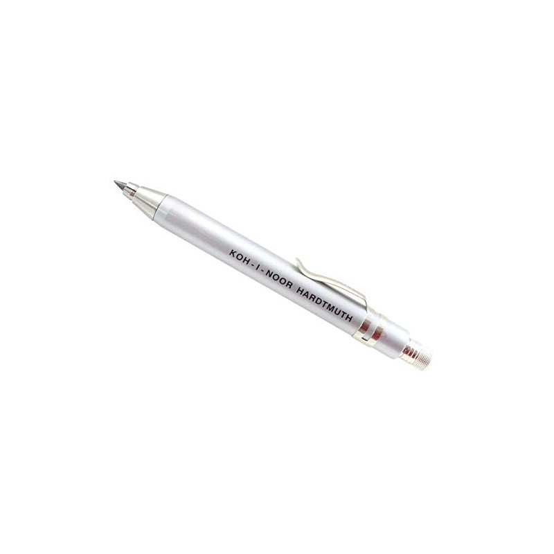 KOH-I-NOOR 3.2mm Diameter Mechanical Clutch Lead Holder Pencil - Silver