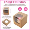 NPLUX 50 Pcs Cupcake Boxes Individual Cupcake Containers Pre-Assembled Single
