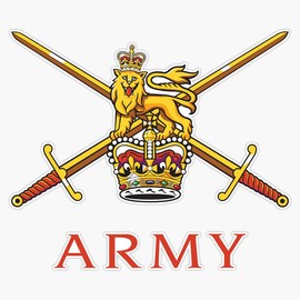 HOF Trading British Army Vinyl Sticker Waterproof Decal Laptop Wall Window Bumper Sticker 5"
