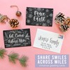 Hadley Designs Black & White Chalk Folded Christmas Cards