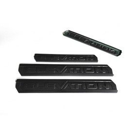3Pcs Elevation Emblem Door Rear Badges Nameplate Sticker Replacement for 2023-2024 Canyon (Overlay Emblem Matte Black)