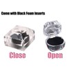 OHEETU Clear Acrylic Ring Boxes with Black Foam Insert Ring