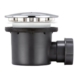 Wirquin 30120662 Tourbillon 90mm Shower Waste with ABS Chrome Dome, Grey