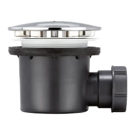 Wirquin 30120662 Tourbillon 90mm Shower Waste with ABS Chrome Dome, Grey