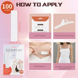 100 Strips Fashion Tape for Women Double Sided Bridal Accessories