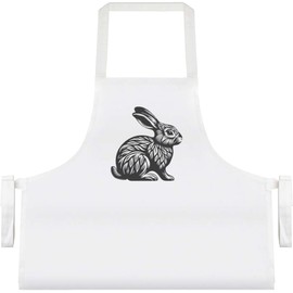 Azeeda 'Stylised Rabbit' Unisex Cooking Apron (AP00078963)