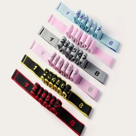 Multi-Level Custom Yoga & Stretching Band with 8 Sections for Spine and Hip Up Unsong Band Pink
