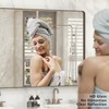 CHARMOR 22x30 Bronze Bathroom Wall Mirror, Brushed Metal Framed Vanity