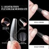 Kredioo Nail Tips for Gel Extensions, Long Coffin, Pack of