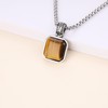 COAI Gift Ideas Men's Box Chain with Square Chain Pendant