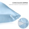 2 Pack Satin Pillowcase with Latent Zipper, Adjustable Satin Eye