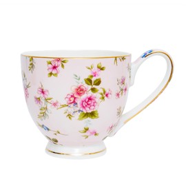 YUESITE 16oz Bone China Coffee Mugs for Women Mugs Flora Coffee Tea Cups Novetly Coffee Cups Gift for Women Mom Friends