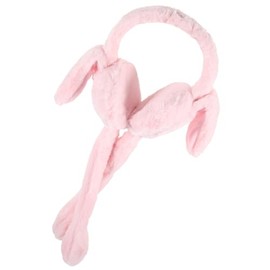PACKOVE Movable Rabbit Ear Plush Earmuffs Women Warm Winter Fall Ear Warmers Cute Animal Design Cold Weather Protection