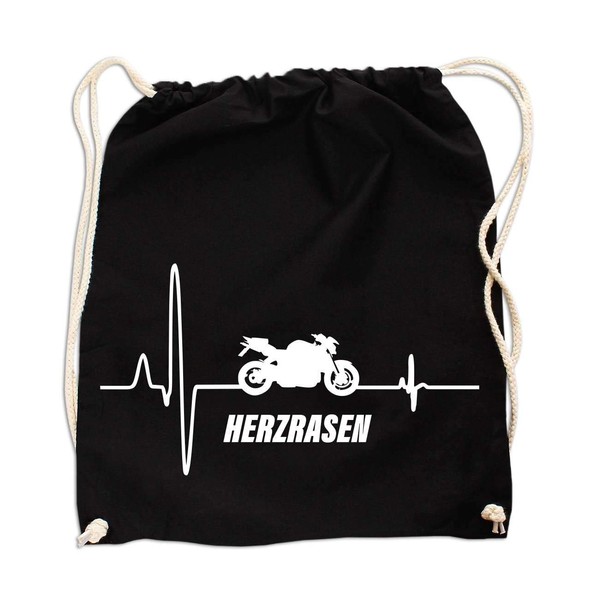 Backpack Heart Rasen Motorcycle Fighter, black, Unit size, Rucksack