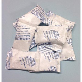 celloexpress Silica Gel Pouches - Pack of 10-5g Silica Gel in Tyvek Fabric Sachets - Total Gel Weight 50g