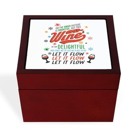 CafePress The Virus Outside is Frightful But Th Memory Keepsake Jewelry Box, 5"x5"x3.75"