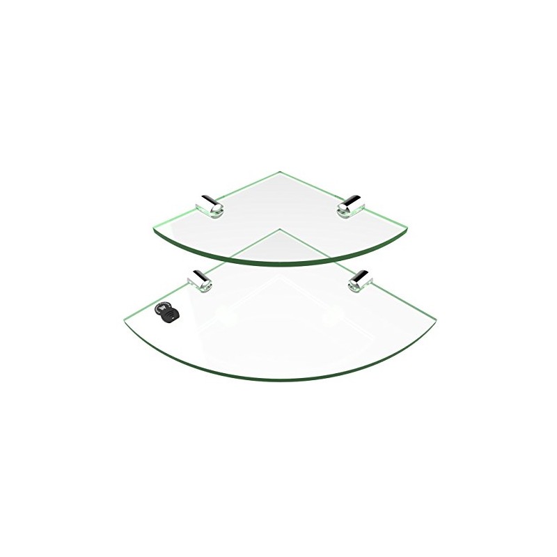 Expression Products Multi pack Acrylic Corner Shelves - 2 shelves