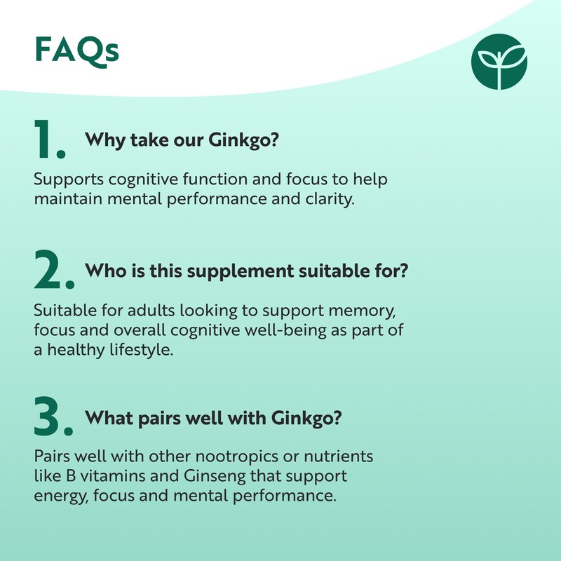 Nutravita Ginkgo Biloba 6000mg Vegan Tablets Enriched with Vitamin B5