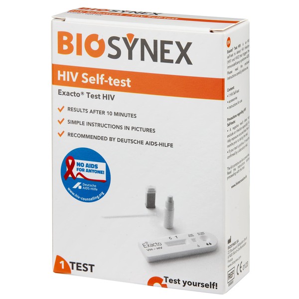 Exacto® HIV Home Self Test - HIV Quick Test: Anonymous, Safe, Fast – HIV Test recommended by German AIDS Help   