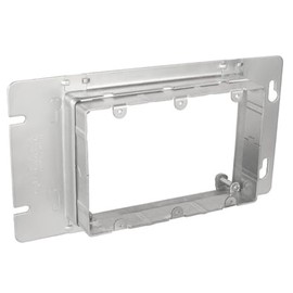 Electrical Adjustable Device Ring 5/8" - 1-1/4" Adjustable 3 Gang Mud Ring/Plaster Ring Three Gang Metal Box Device Ring Adjustable to Thickness of Wall for 3G Box (1)