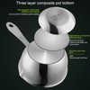 Stainless Steel Saucepan Professional Home Cooking Sauce Pan with Pour