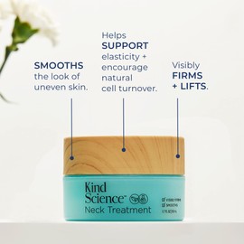 Kind Science Neck Treatment - Neck Cream Visibly Firms, Lifts & Supports Natural Cell Turnover for Anti Aging Firming and Tightening - Paraben, Dye & Fragrance Free, Cruelty Free, 1.7 oz