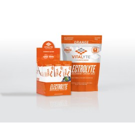 Vitalyte Electrolyte Powder Drink Mix Combo, 1 Standup Pouch + 25 Count Packet, Gluten Free Post Workout Powder Drink Mix (Combo, Orange)
