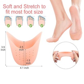 2 Paare Zehenschutz Silikon, Soft Ballett Spitzenschoner, Soft Gel Zehenkappen Zehenschoner Ballett Spitzenschoner Metatarsal Pads Schutz für High Heel Pumps Schmerzlinderung