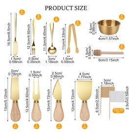 Golden Charcuterie Boards Accessories Butter Spreader Knives Set, 48 Pcs