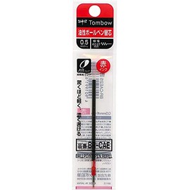 Tombow BR-CAE25 Oil-based Ballpoint Pen Refill, 0.02 inch (0.5 mm), Red (4 Pieces)
